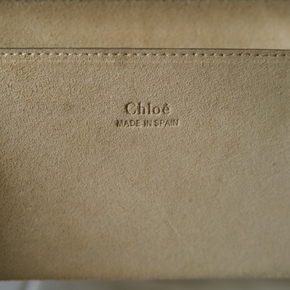 Chloe Faye Crossbody Shoulder Bag Calfskin Grey Leather + Grey Suede - Picture 6 of 8